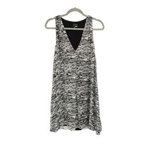 Wilfred Free Women's Black White Jessa Trapeze Flowy Dress Size M